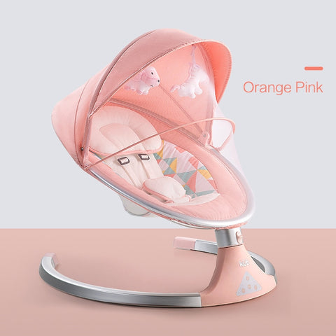 Electric Baby Rockers and Bouncers with Remote Control,Comfort Swing Chair for Newborn Infant Baby with Soothing Music and Canopy Toys, Automatic Cradle Bed