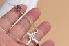 Wave Heart Necklace Romantic Love Electrocardiogram Pulse Charm