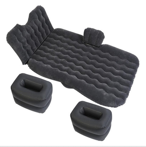 Car Inflatable Air Mattress Camping Swimming Unversal Travel Rear Seat Bed Auto Sleep Airbed Car Covers Kamp Black Beige