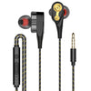 Dual Drive Stereo Wired Earphone In-ear Headset Earbuds Bass Earphones For IPhone Samsung