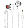 Dual Drive Stereo Wired Earphone In-ear Headset Earbuds Bass Earphones For IPhone Samsung