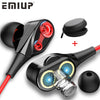 Dual Drive Stereo Wired Earphone In-ear Headset Earbuds Bass Earphones For IPhone Samsung